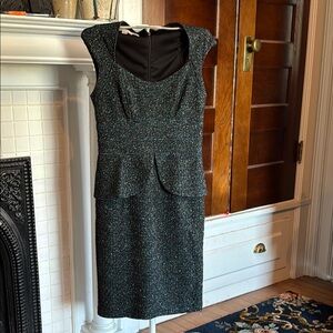 Elegant Black and blue Tweed Dress with metallic.Very Audrey Hepburn-worn twice‎